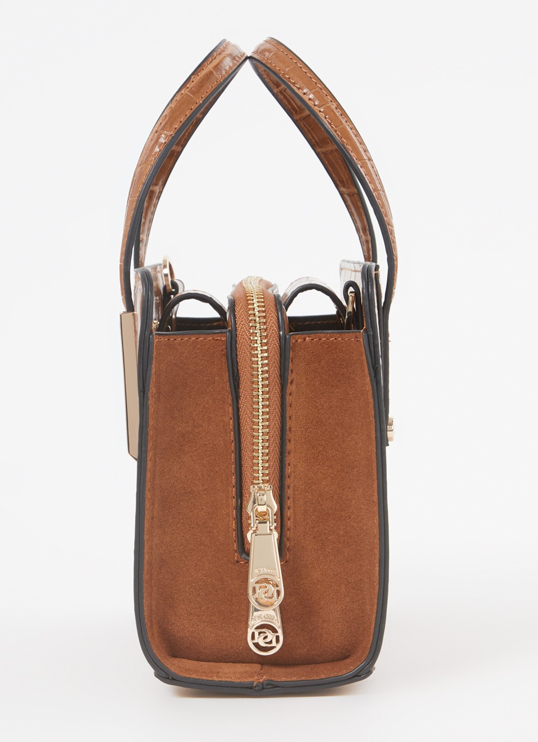 Dune London Dinkydenbeigh handtas met afneembare schouderriem  - detail 2 roestbruin