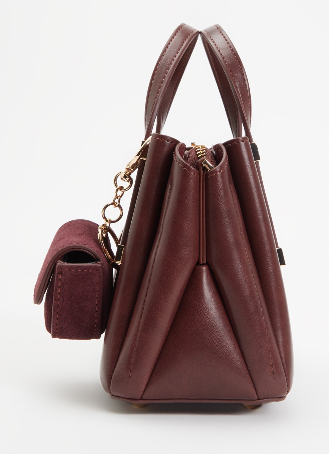 Dune London DinkyDolly handtas met afneembaar etui - detail 2 roodbruin