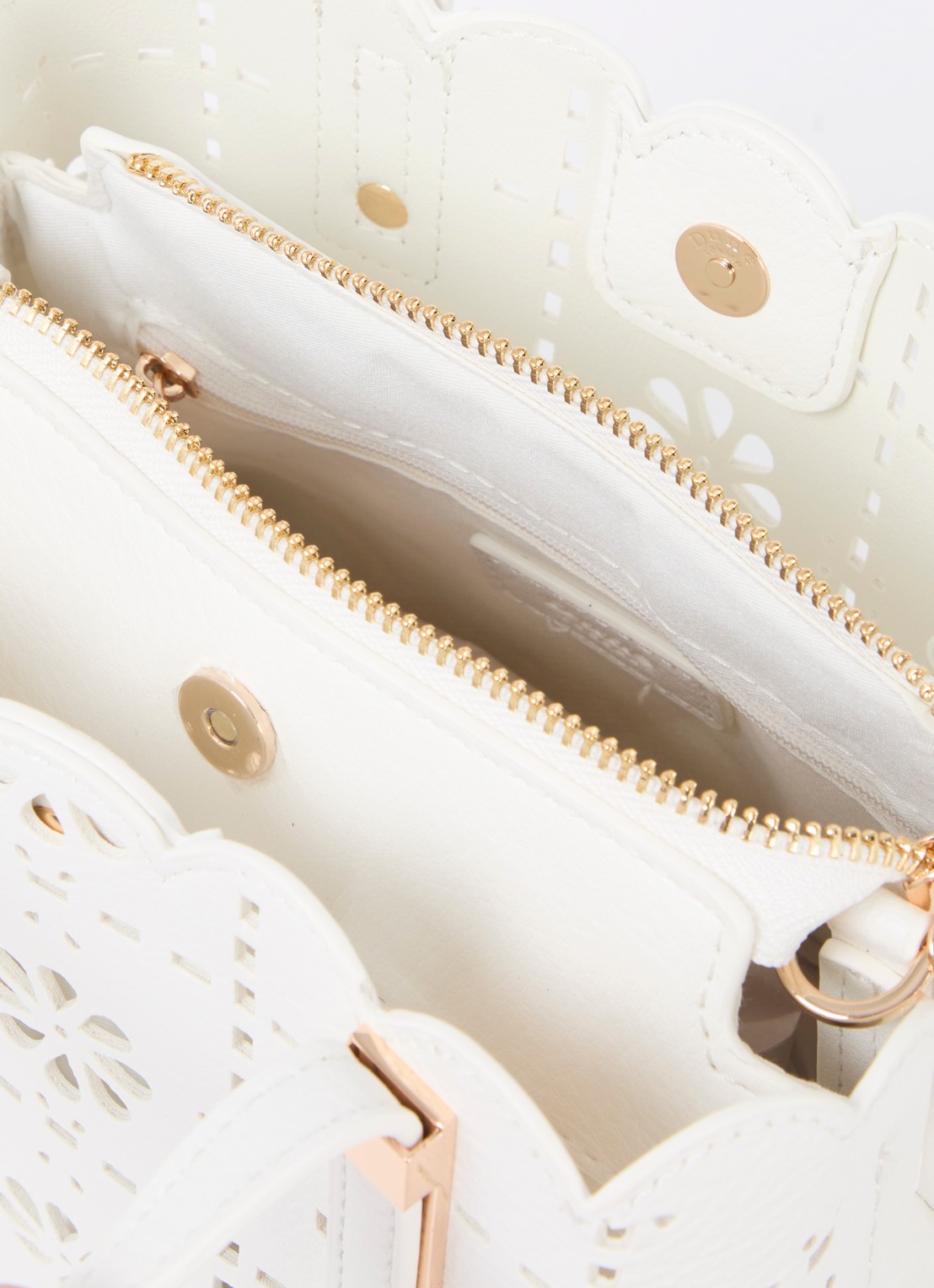 Dune London Dinkydorry handtas met afneembare schouderriem - detail 3 wit