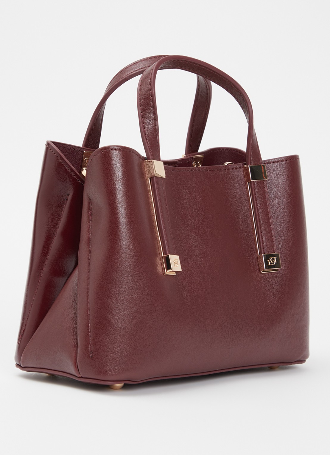 Dune London Dinkydorry handtas met afneembare schouderriem - achterkant 4 bordeauxrood