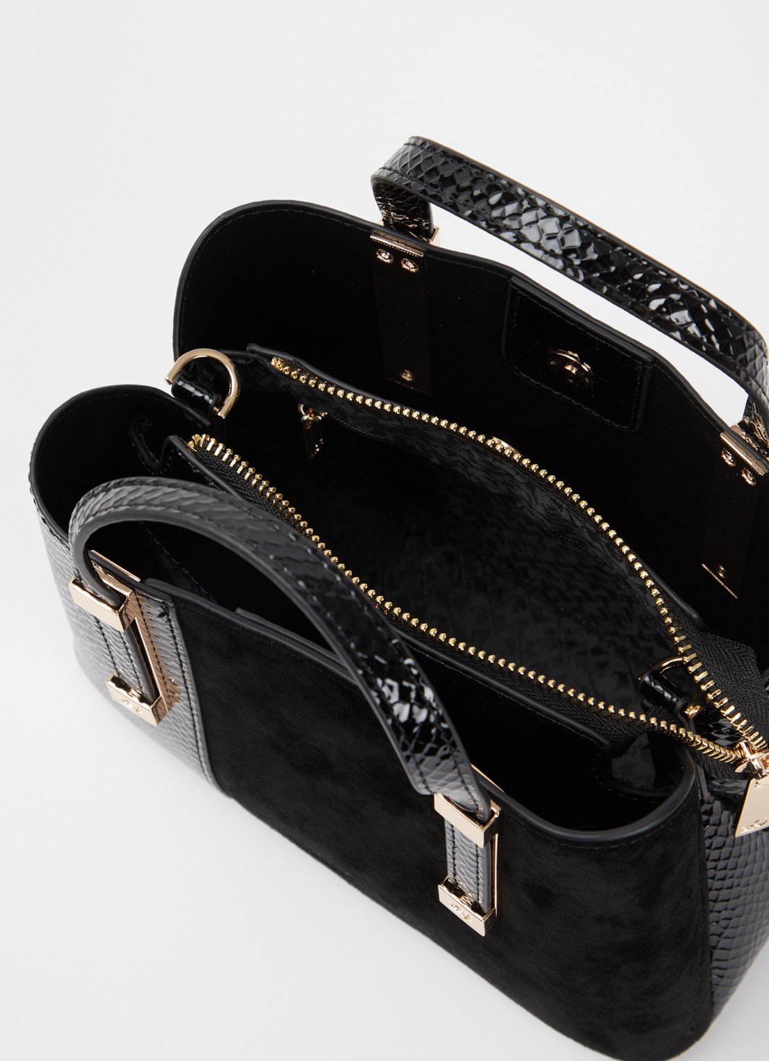 Dune London Dinkydorry handtas met afneembare schouderriem - detail 2 zwart