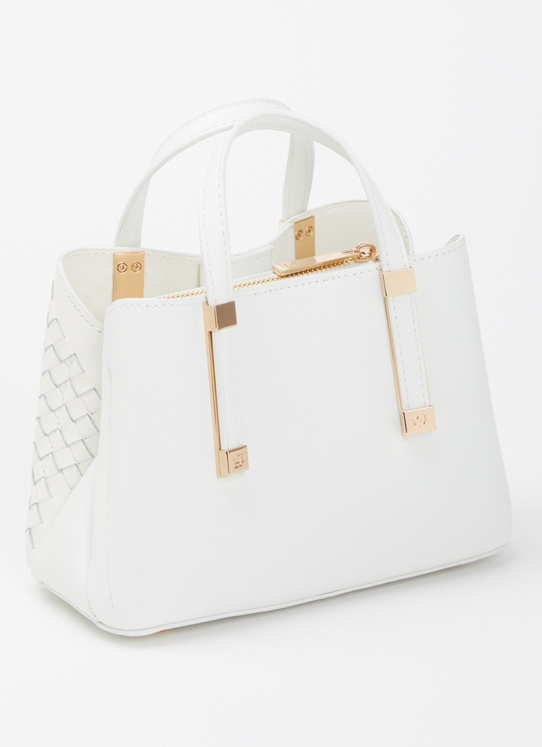 Dune London Dinkydorry handtas met afneembare schouderriem - achterkant wit