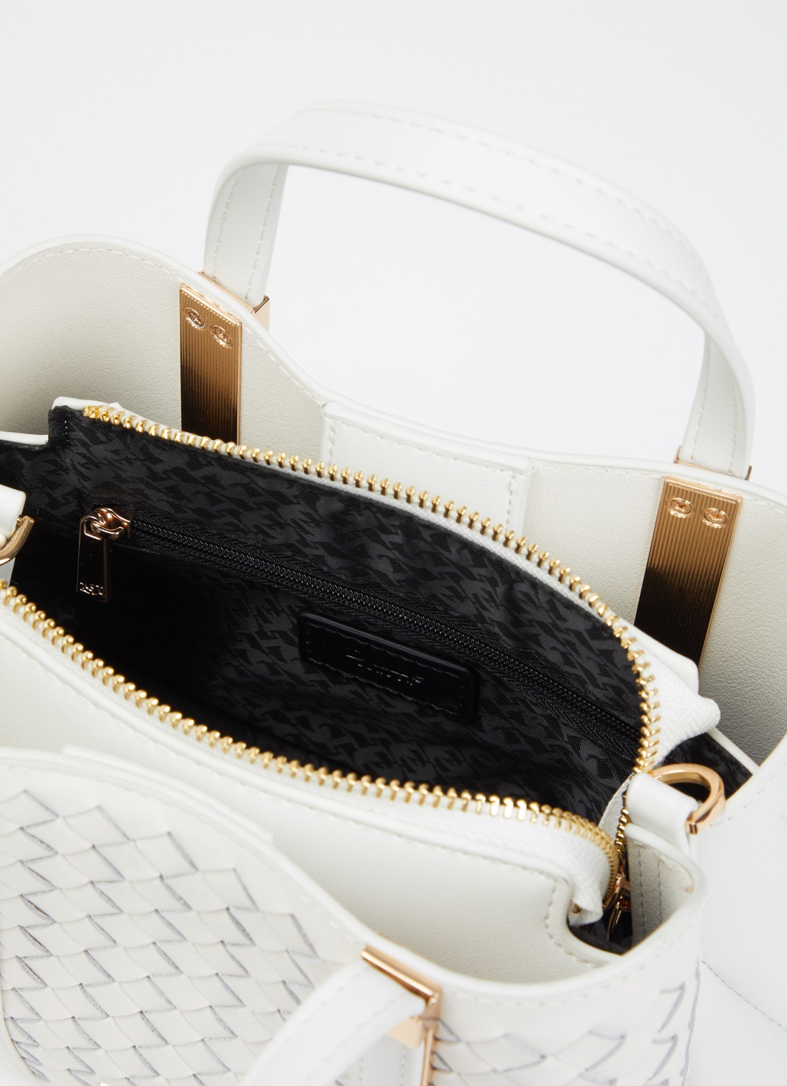 Dune London Dinkydorry handtas met afneembare schouderriem - detail 2 wit
