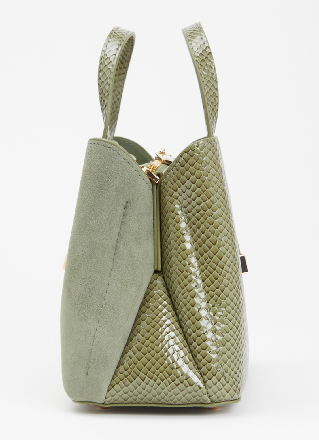 Dune London Dinkydorry handtas met afneembare schouderriem - detail 3 olijfgroen