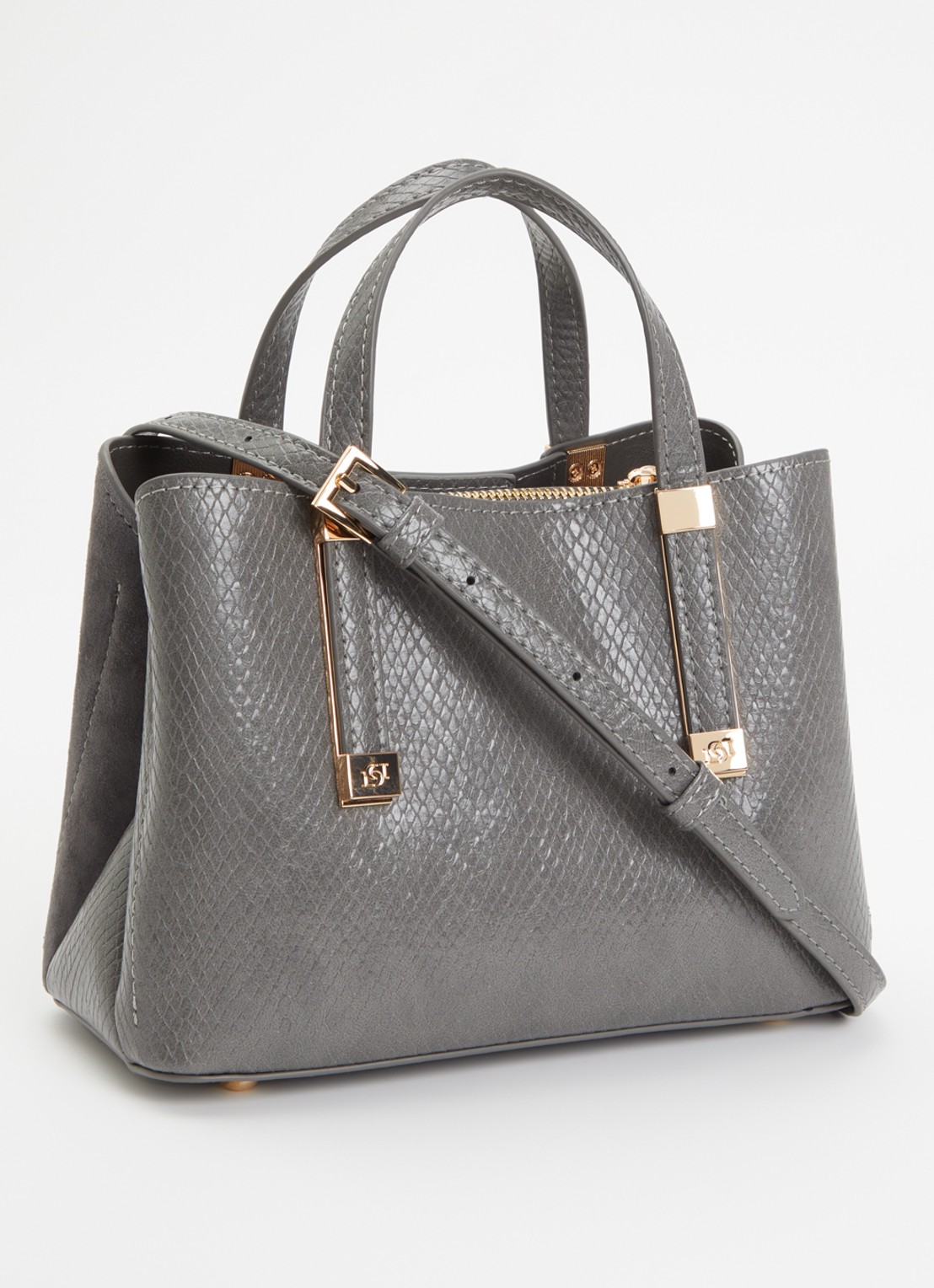 Dune London Dinkydorry handtas met afneembare schouderriem - achterkant donkergrijs