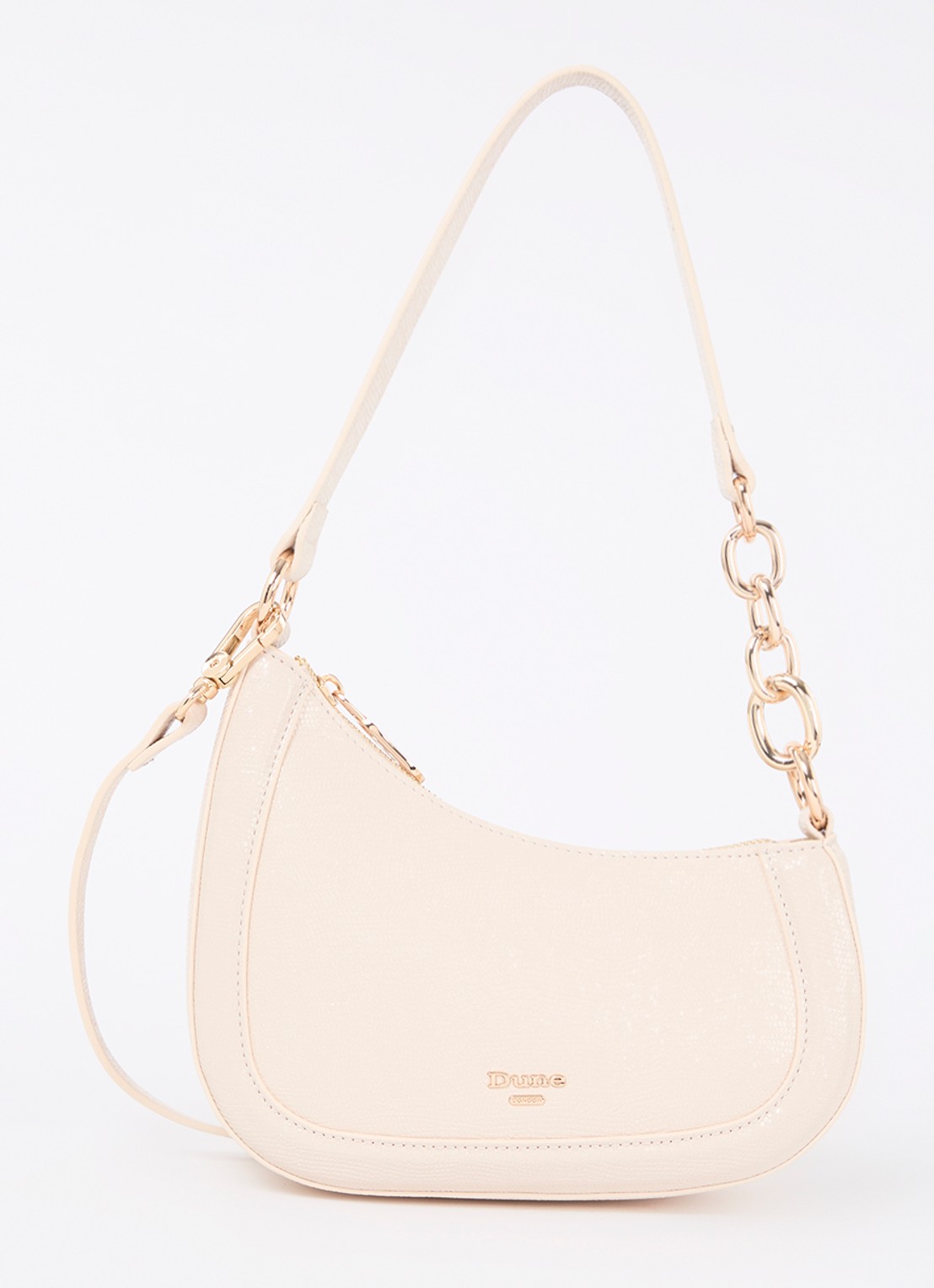 Dune London Direction schoudertas met kettingdetail - voorkant 4 creme