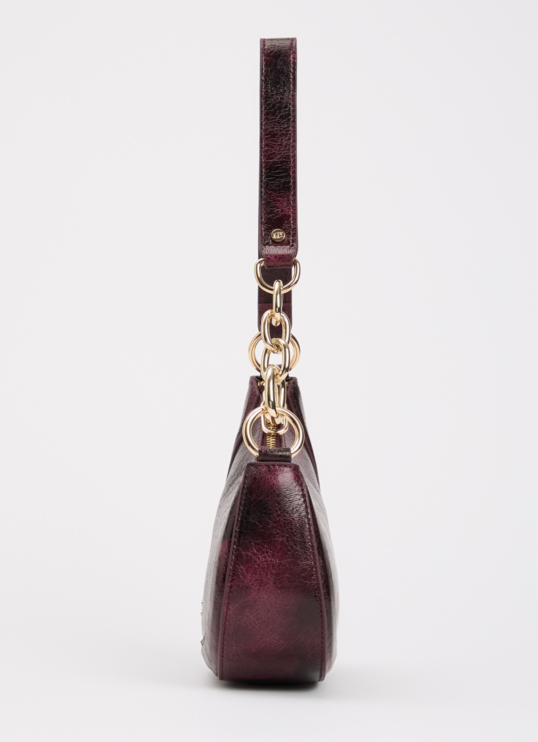 Dune London Direction schoudertas met kettingdetail - detail 2 aubergine