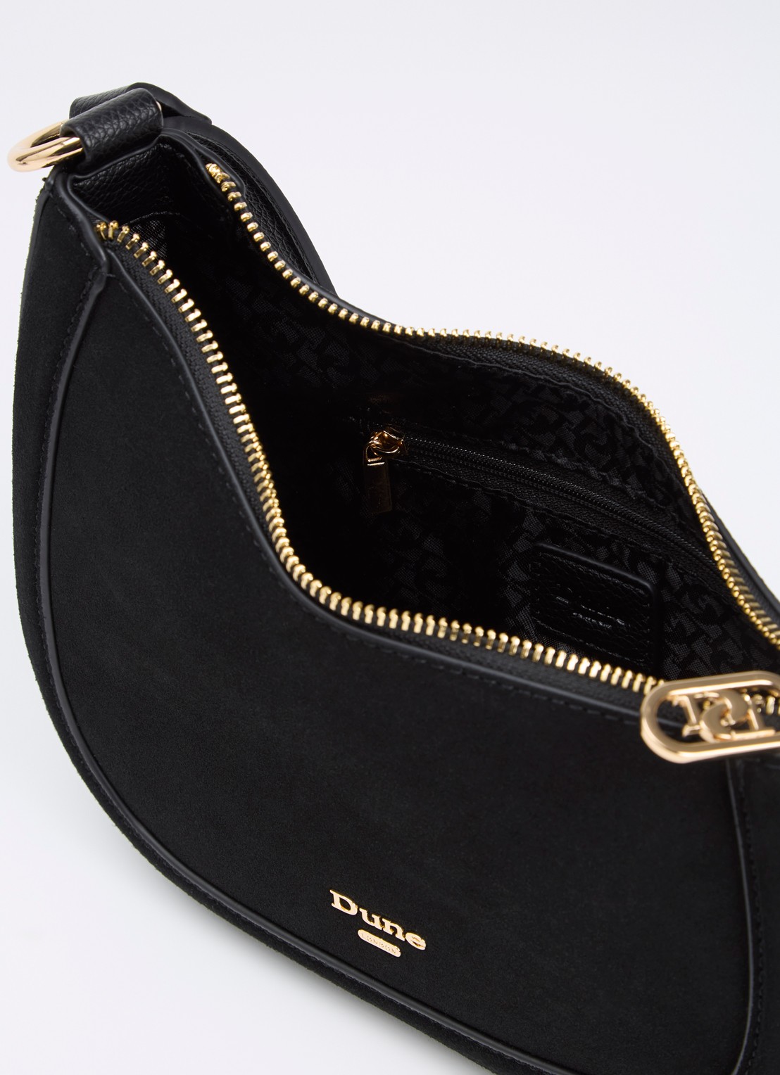 Dune London Direction schoudertas met kettingdetail - detail 2 zwart