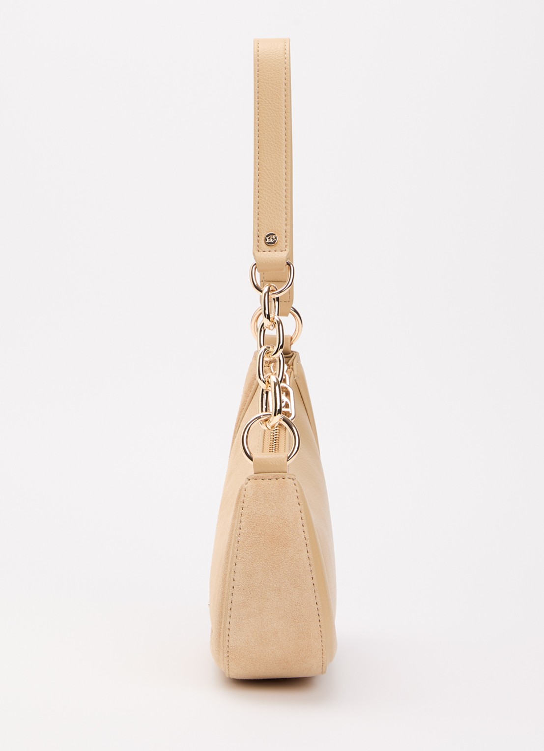 Dune London Direction schoudertas met kettingdetail - detail 2 donkerbeige