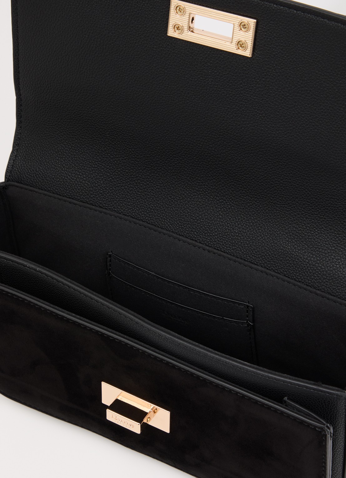 Dune London Discreet crossbodytas van leer - detail 3 diepzwart