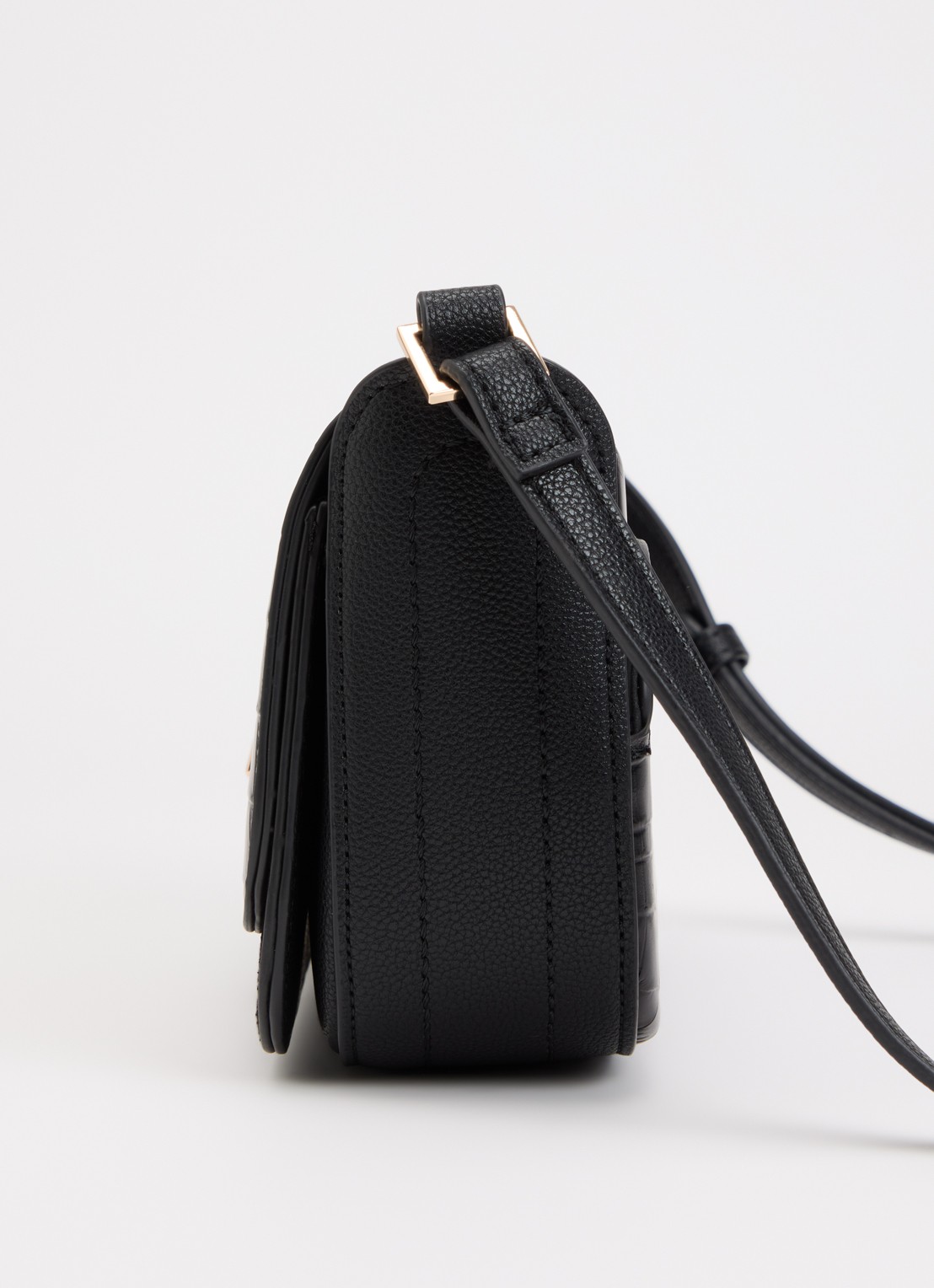 Dune London Discreet crossbodytas van leer - detail 4 diepzwart
