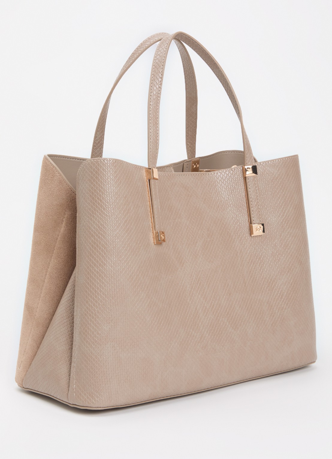 Dune London Dorry schoudertas met afneembare schouderriem - achterkant 5 donkerbeige