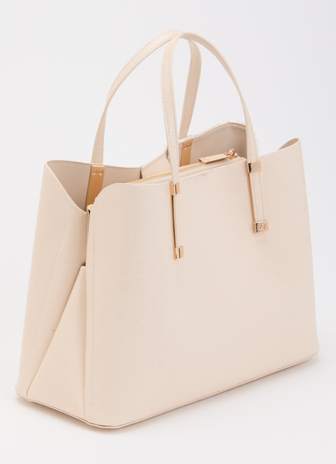 Dune London Dorry schoudertas met afneembare schouderriem - achterkant 4 creme