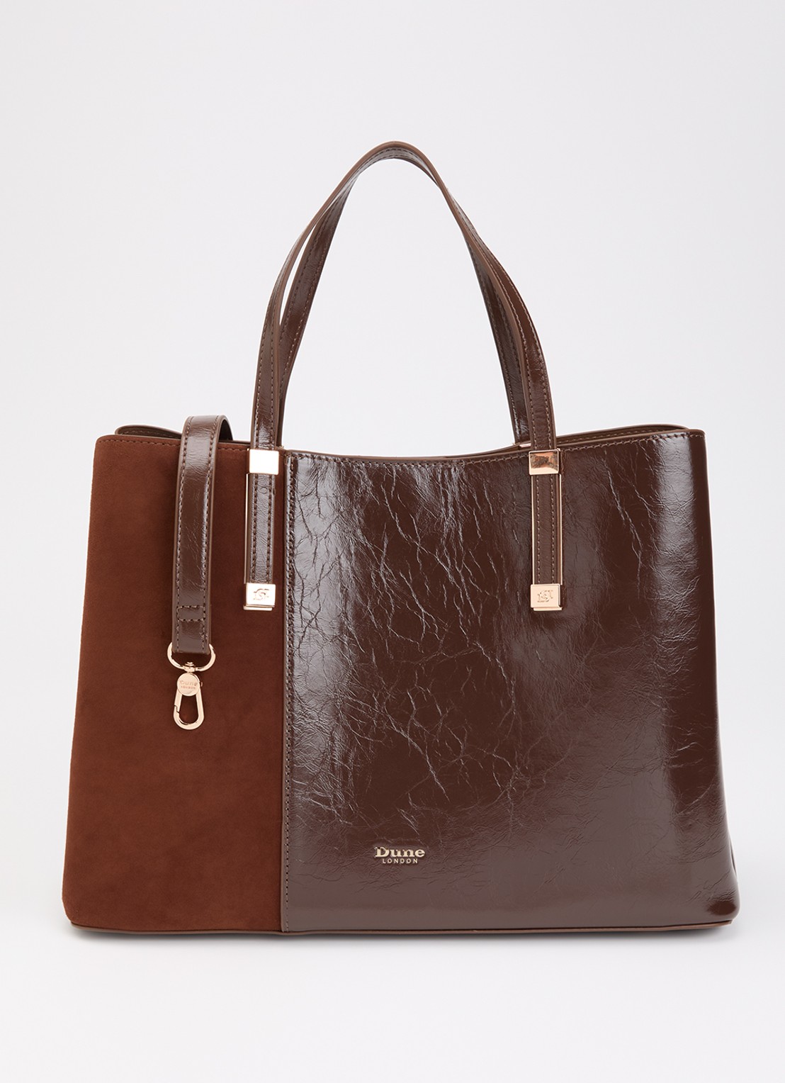 Dune London Dorry schoudertas met afneembare schouderriem - voorkant 5 bruin