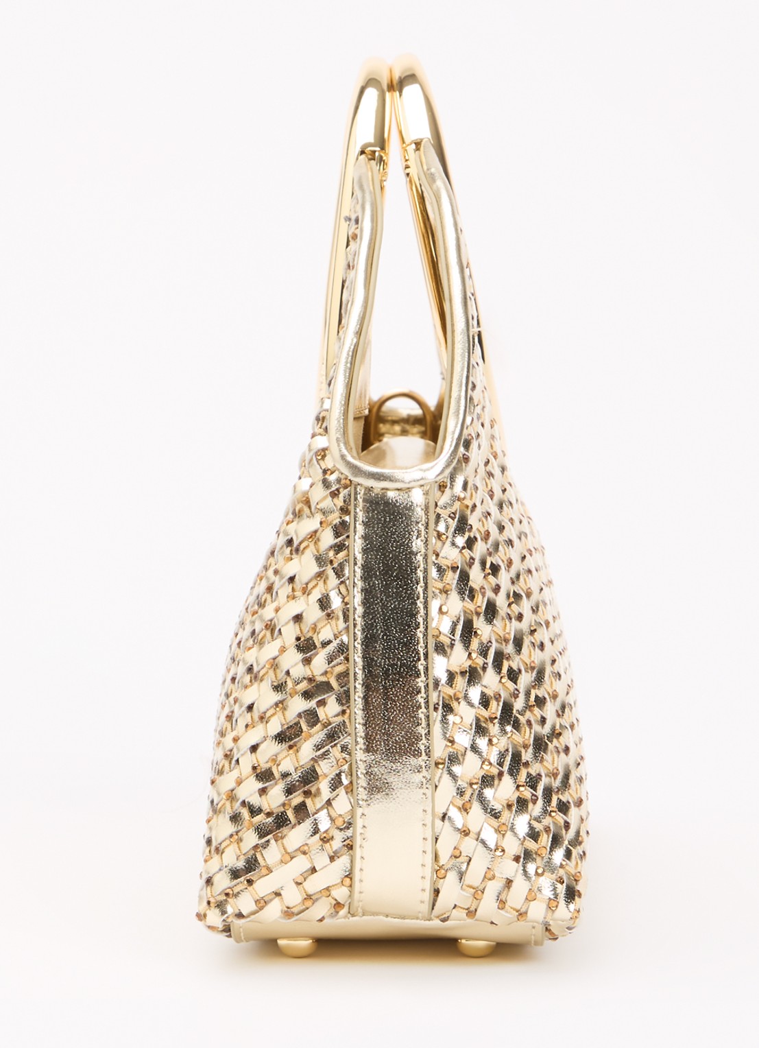 Dune London Earning handtas met metallic finish en afneembare schouderriem - detail 3 goud