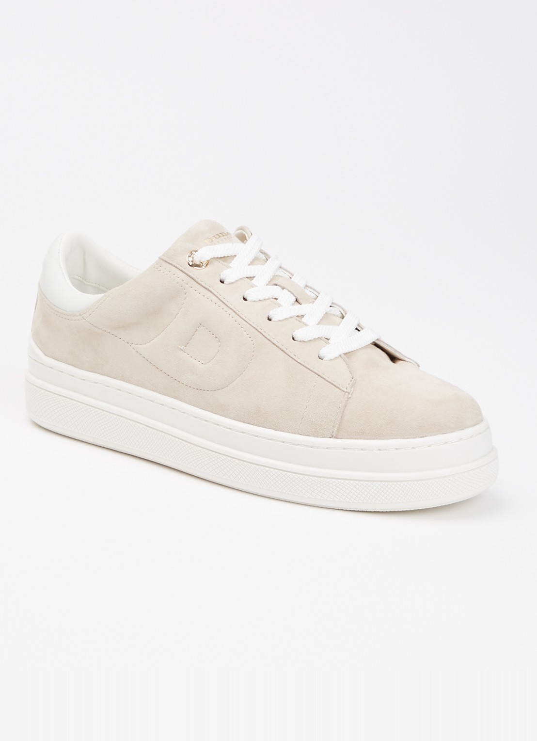 Dune London Eden sneaker  - voorkant 5 beige