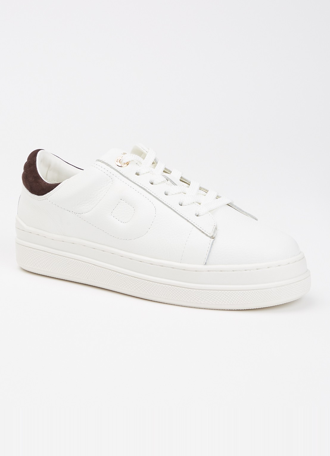 Dune London Eden sneaker  - voorkant gebroken wit