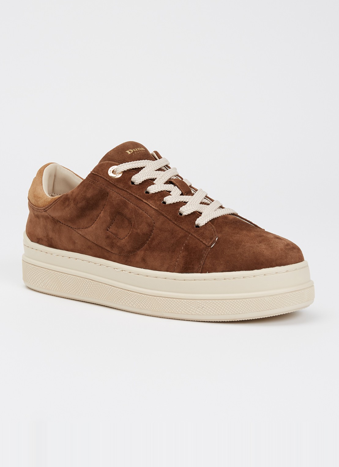 Dune London Eden sneaker  - voorkant bruin