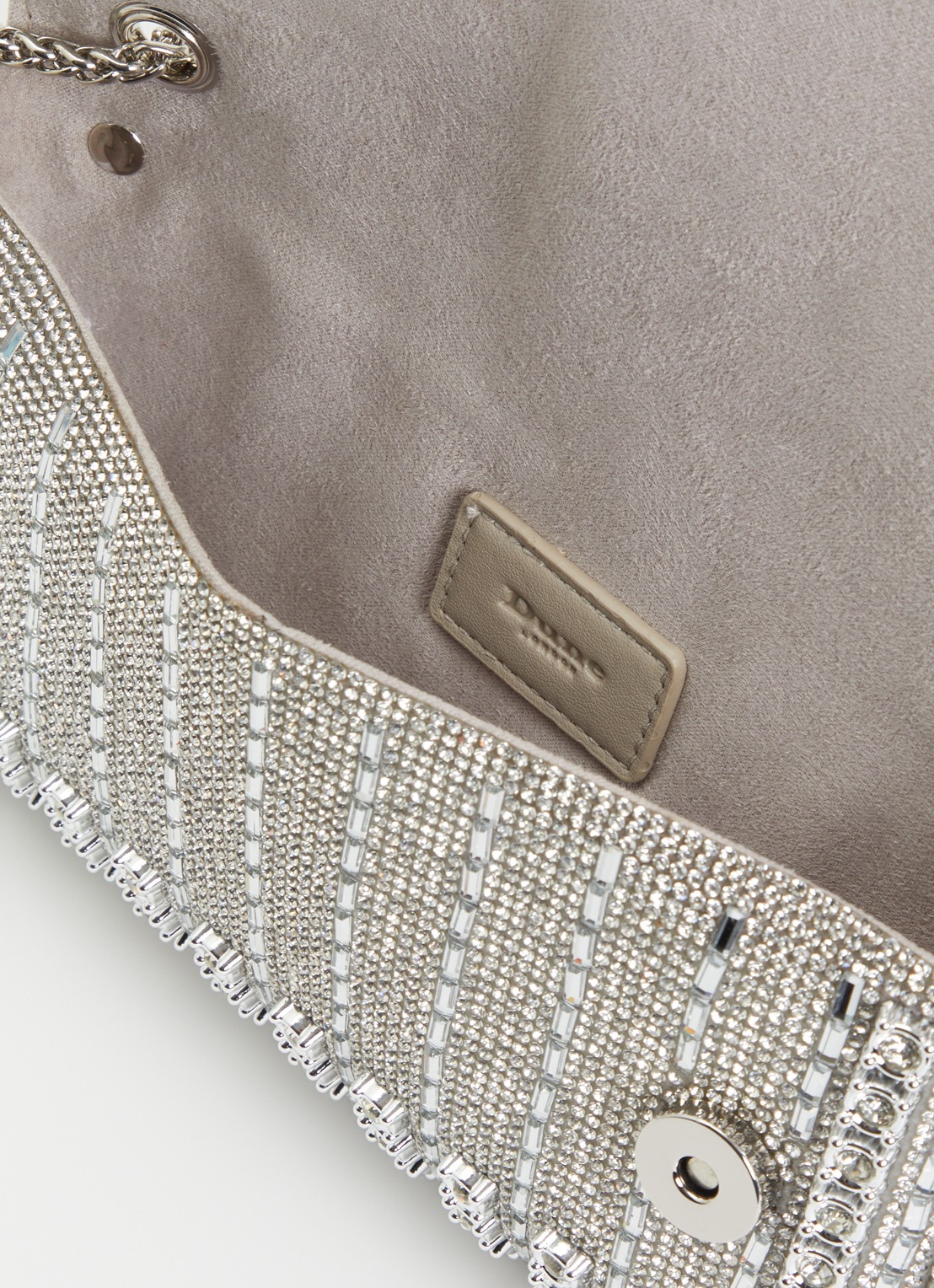 Dune London Elabourate schoudertas met strass  - detail 2 zilver
