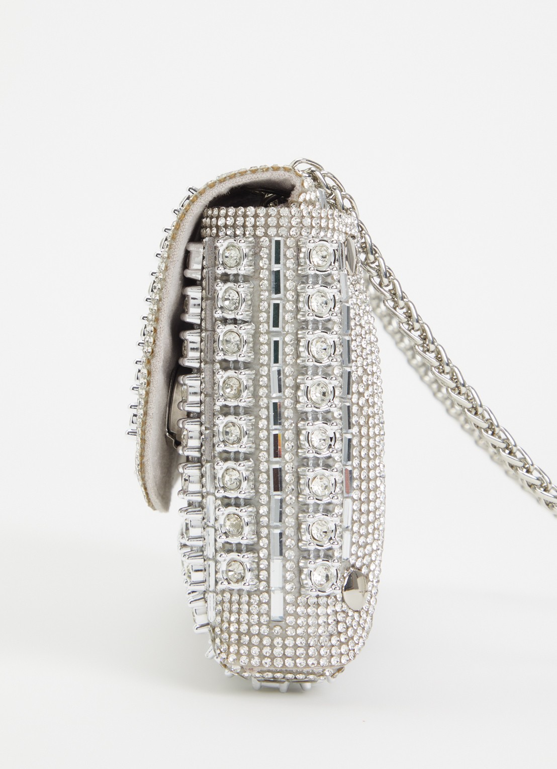 Dune London Elabourate schoudertas met strass  - detail 3 zilver