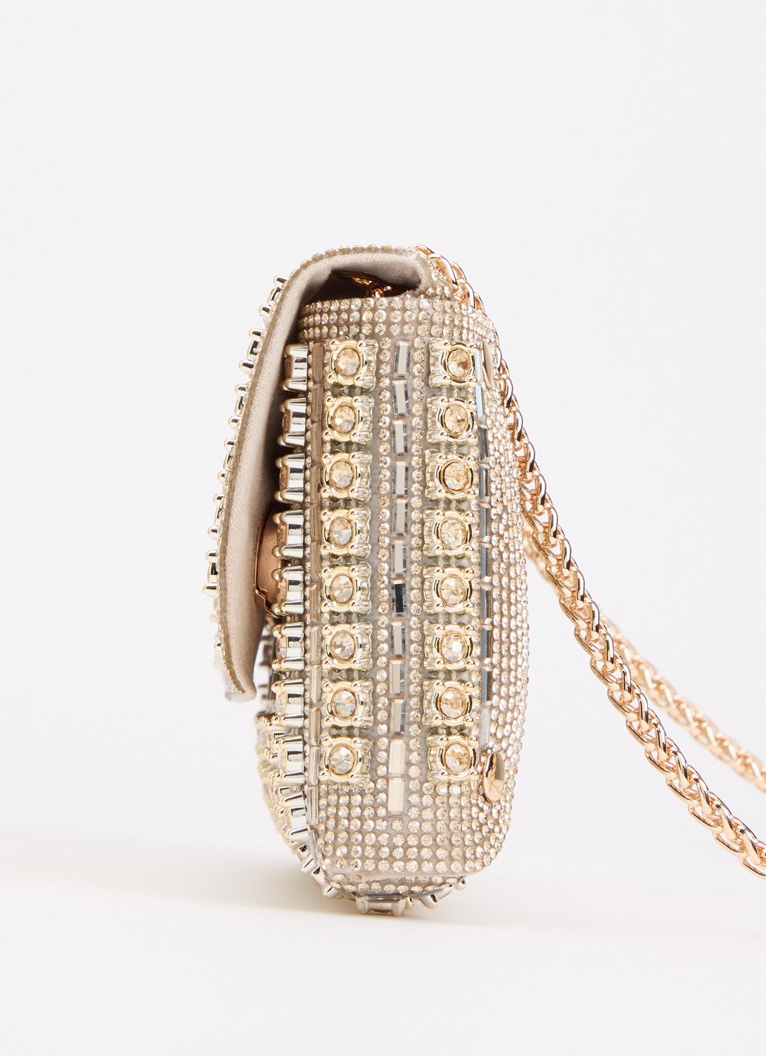 Dune London Elabourate schoudertas met strass  - detail 2 goud
