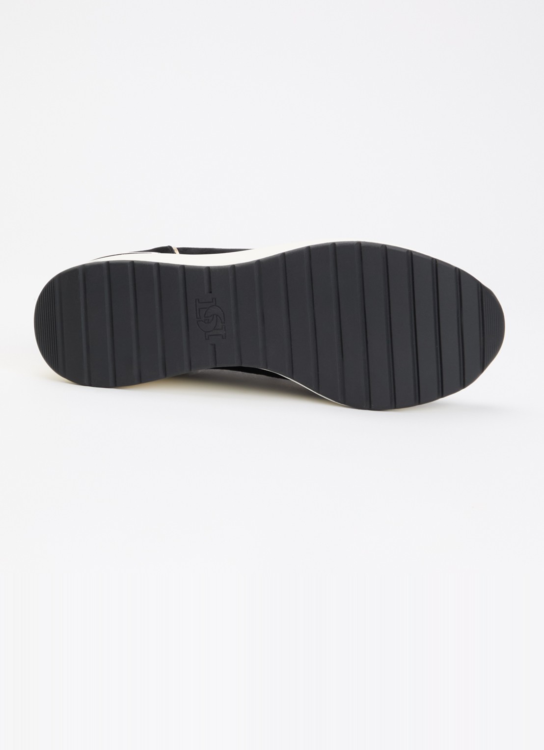 Dune London Elarah sneakerwedge van leer - detail 4 zwart