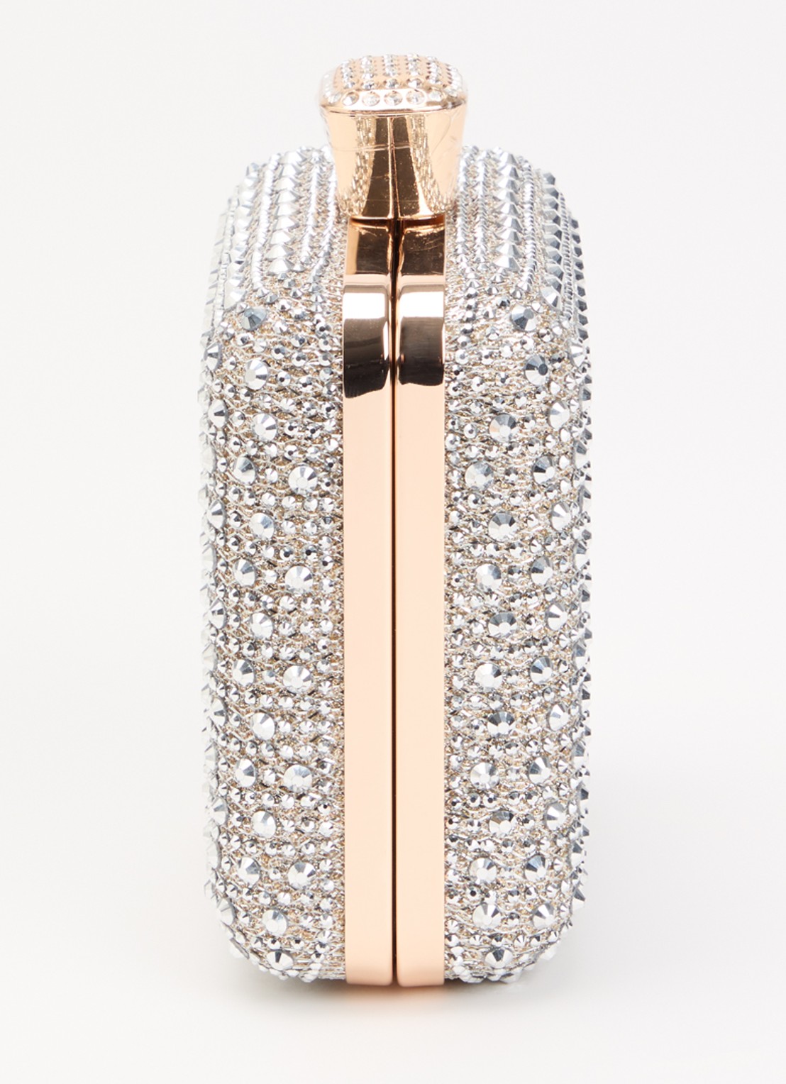 Dune London Elida clutch met strass en afneembare schouderriem - detail 4 zilver
