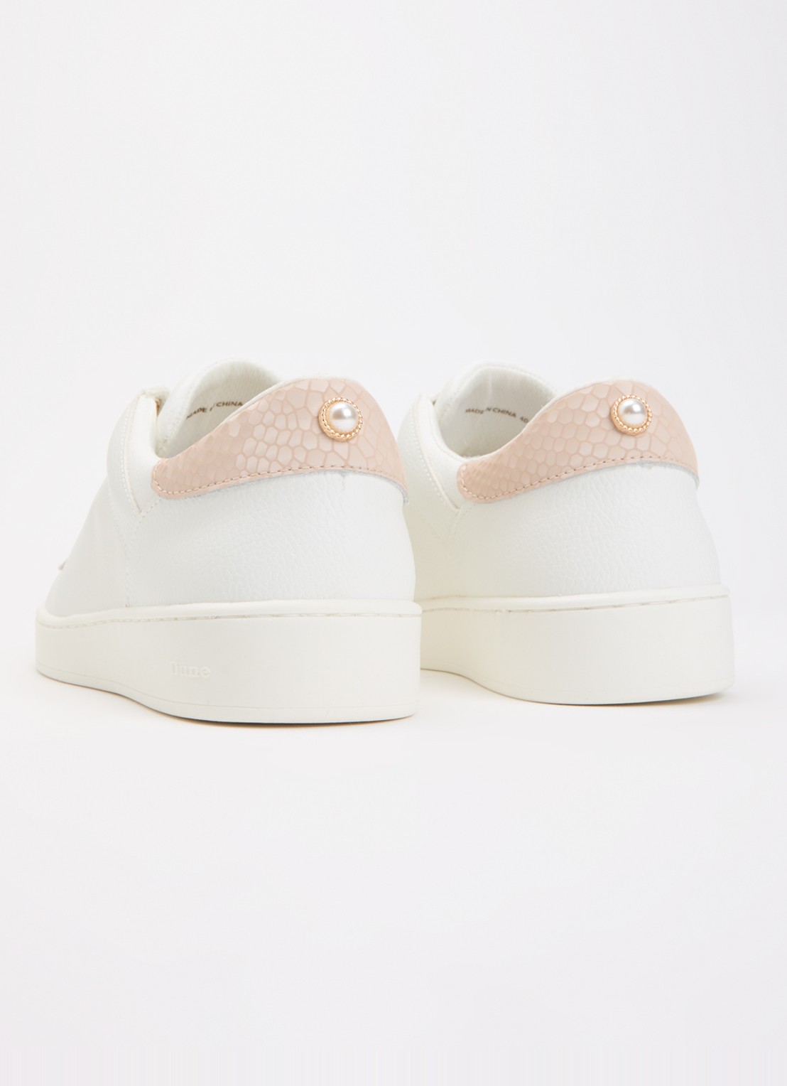 Dune London Emba sneaker  - achterkant 4 wit