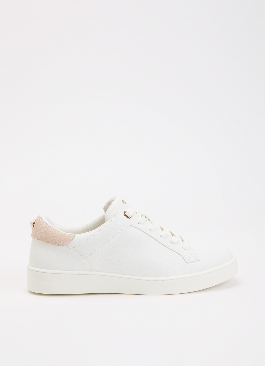 Dune London Emba sneaker  - voorkant 5 wit