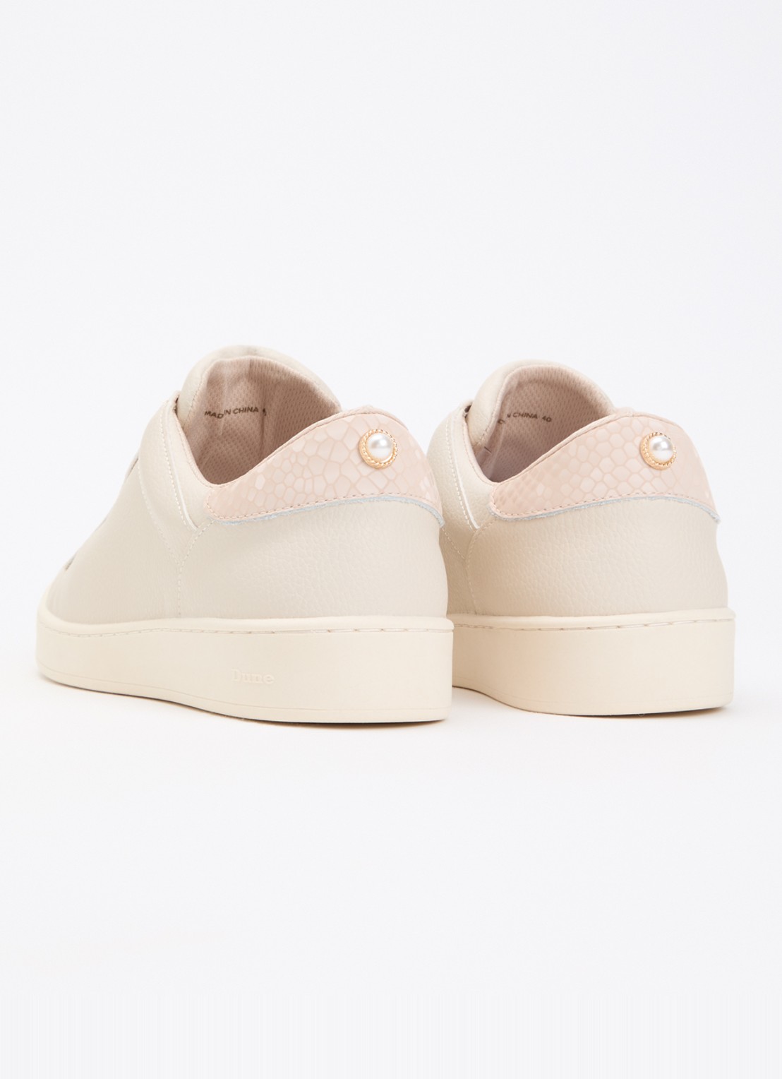 Dune London Emba sneaker  - achterkant 2 creme