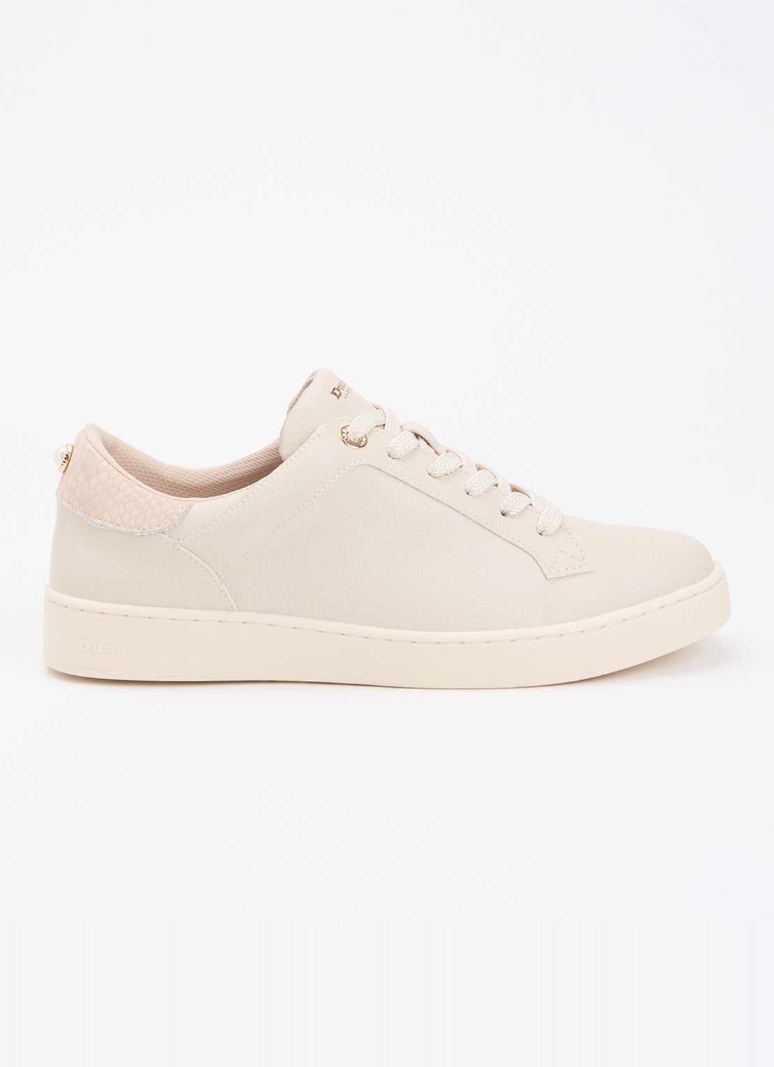 Dune London Emba sneaker  - voorkant creme