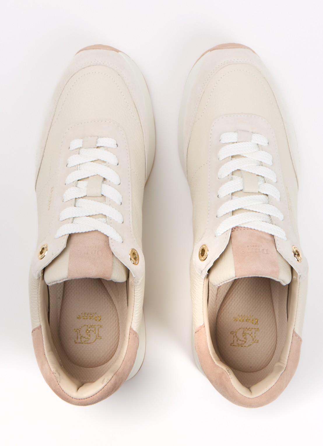 Dune London Emotion sneaker met suède details - detail 4 beige