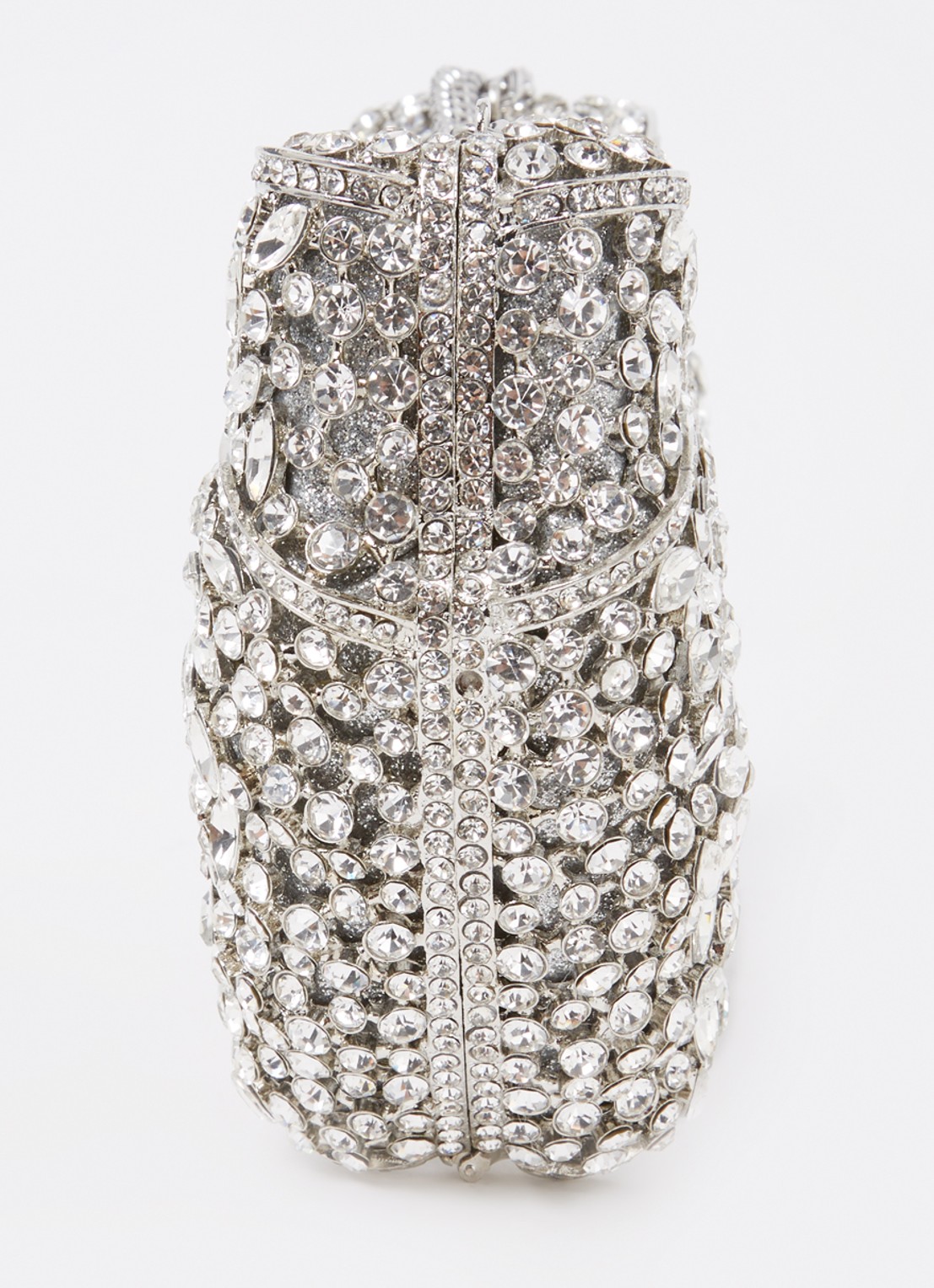Dune London Enchant clutch met strass - detail 4 zilver