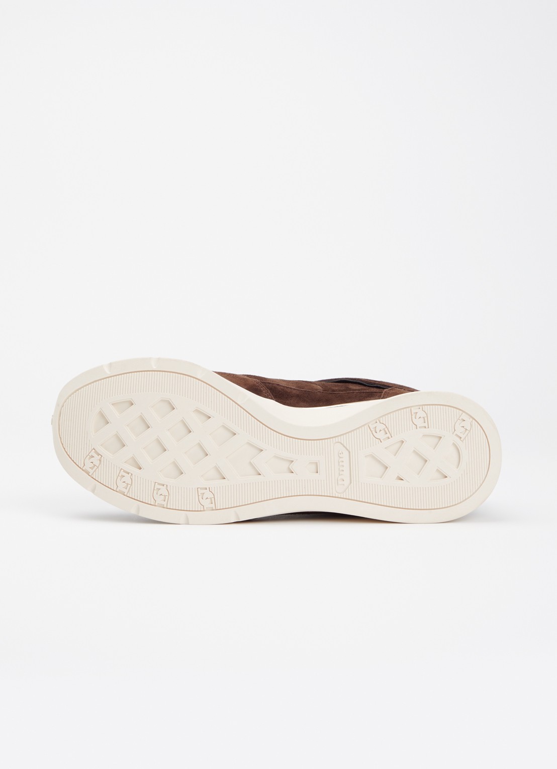 Dune London Entitle sneaker van suède - detail 4 donkerbruin