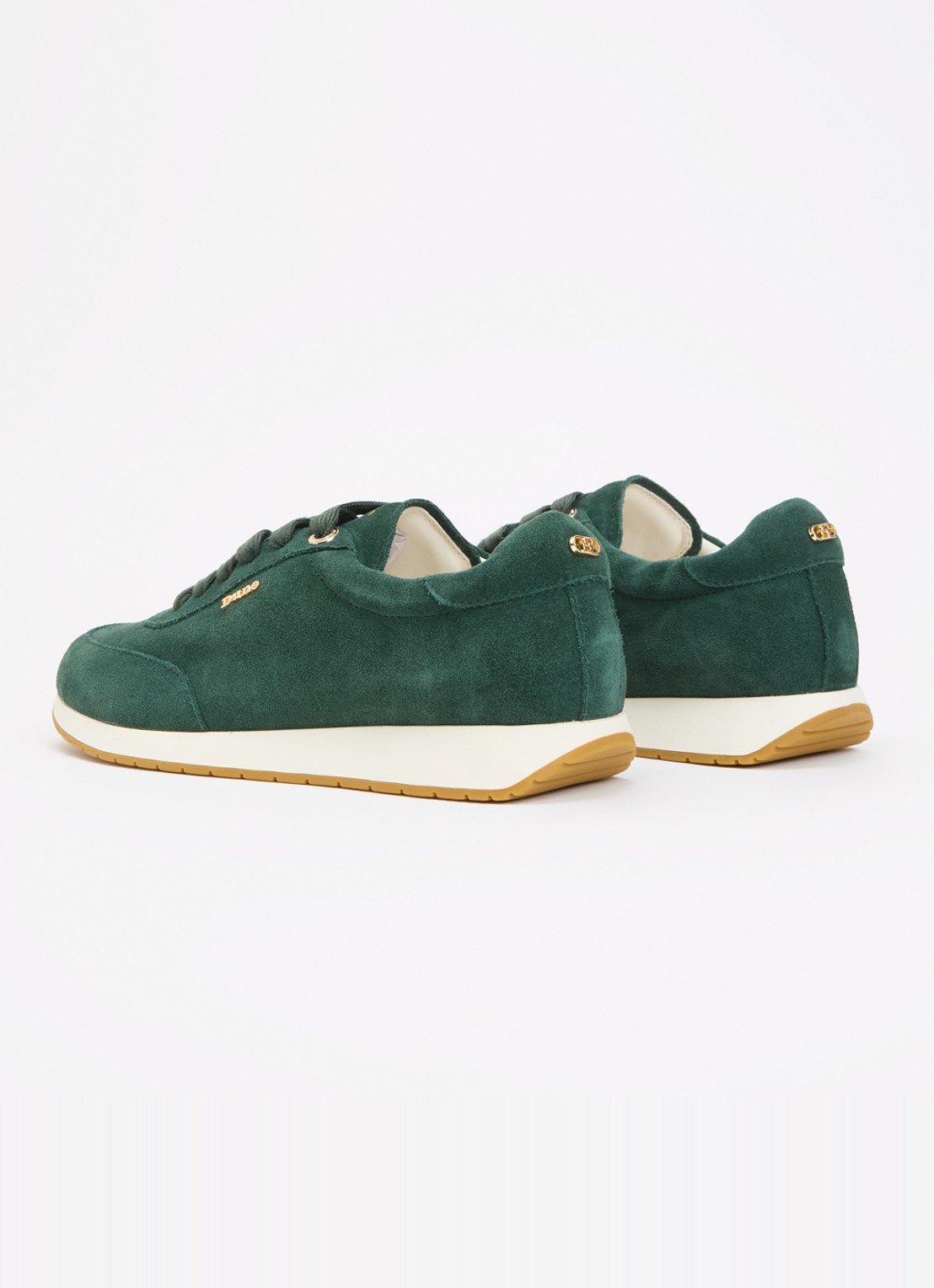 Dune London Ettah sneaker van leer met logo - achterkant 5 groen