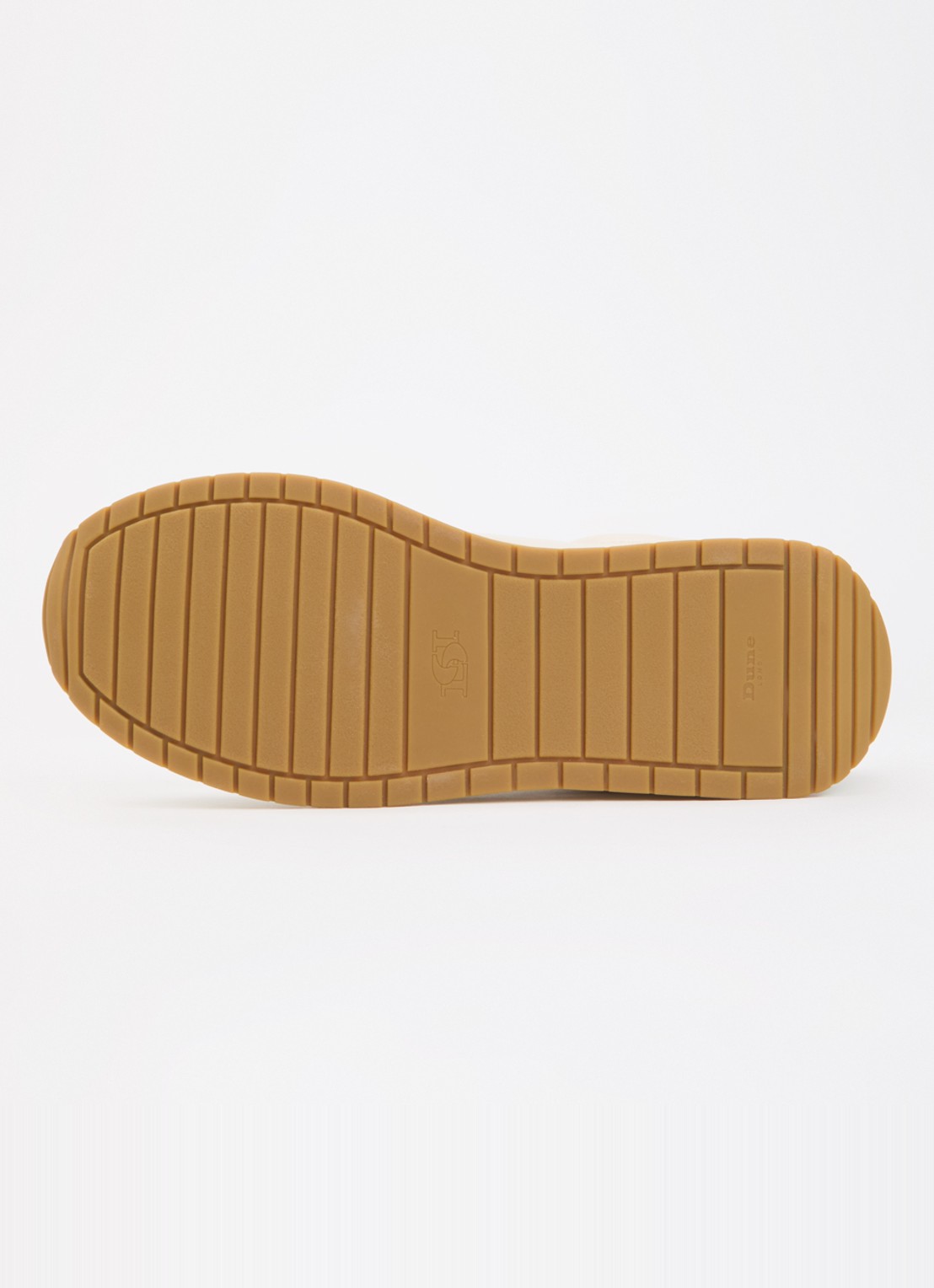 Dune London Ettah sneaker van leer met logo - detail 3 creme