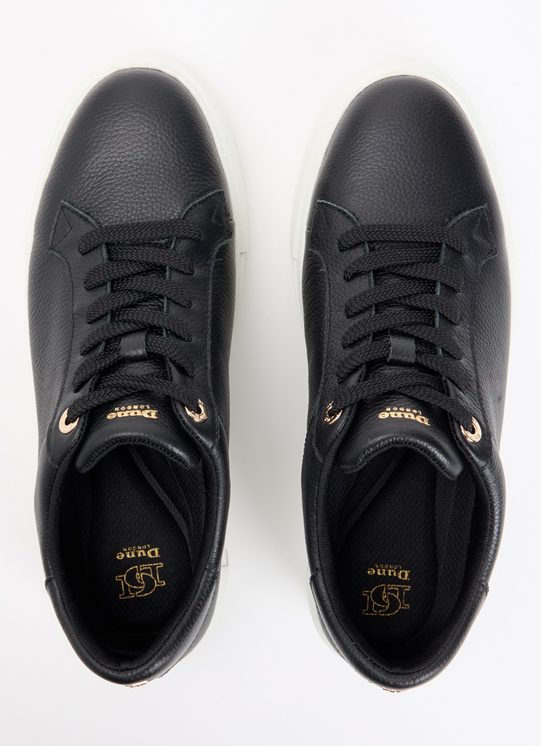Dune London Evienne sneaker met plateauzool - detail 2 zwart