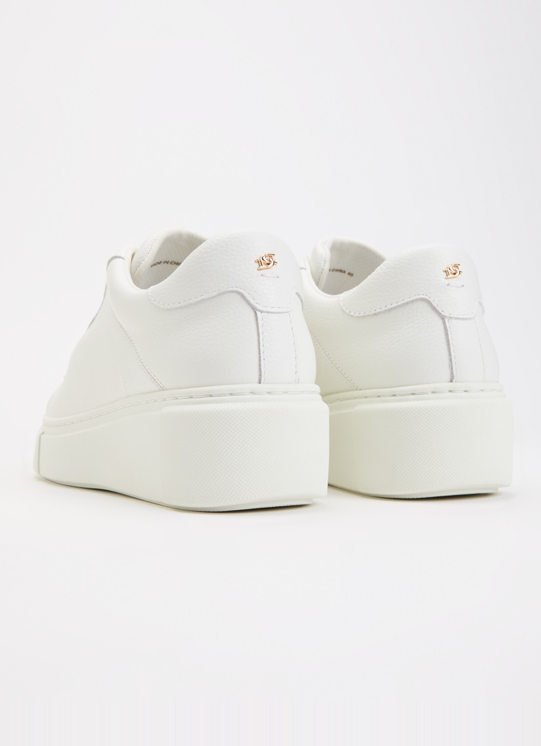 Dune London Evienne sneaker met plateauzool - achterkant 4 wit