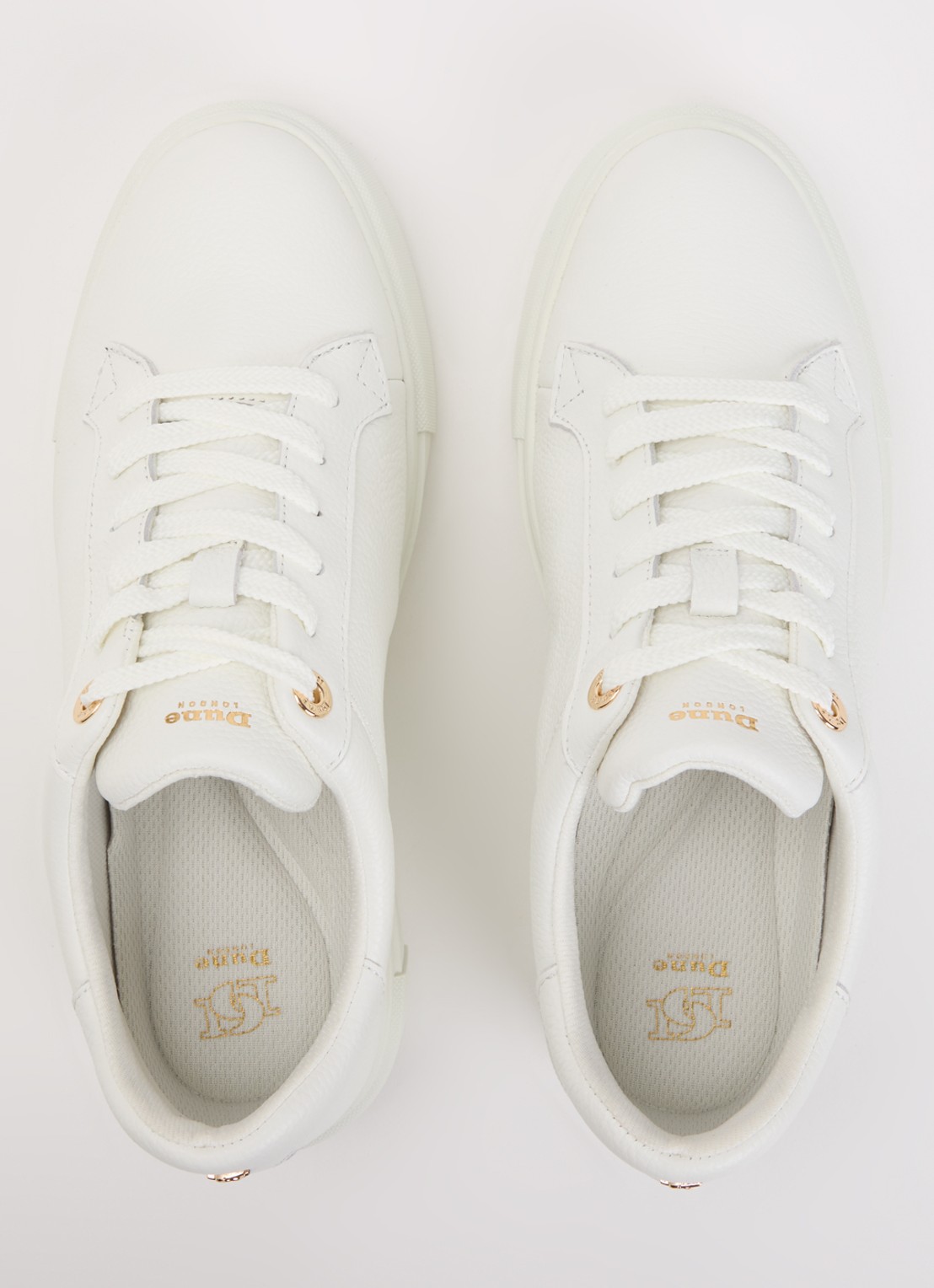 Dune London Evienne sneaker met plateauzool - detail 2 wit