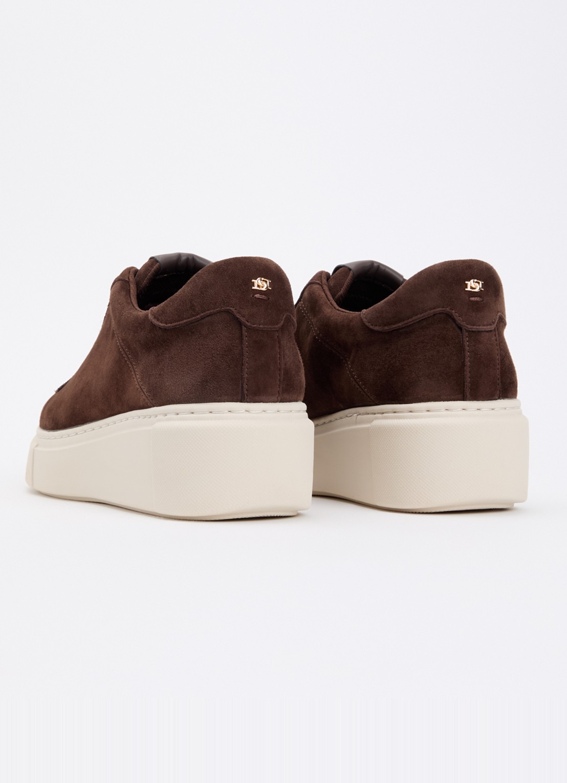 Dune London Evienne sneaker met plateauzool - achterkant 4 bruin