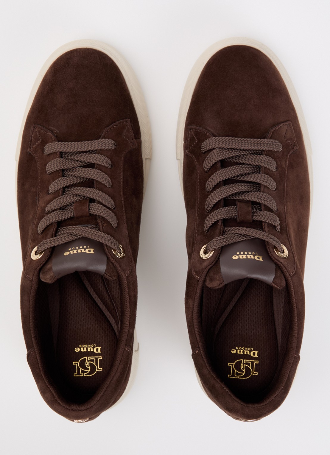 Dune London Evienne sneaker met plateauzool - detail 2 bruin