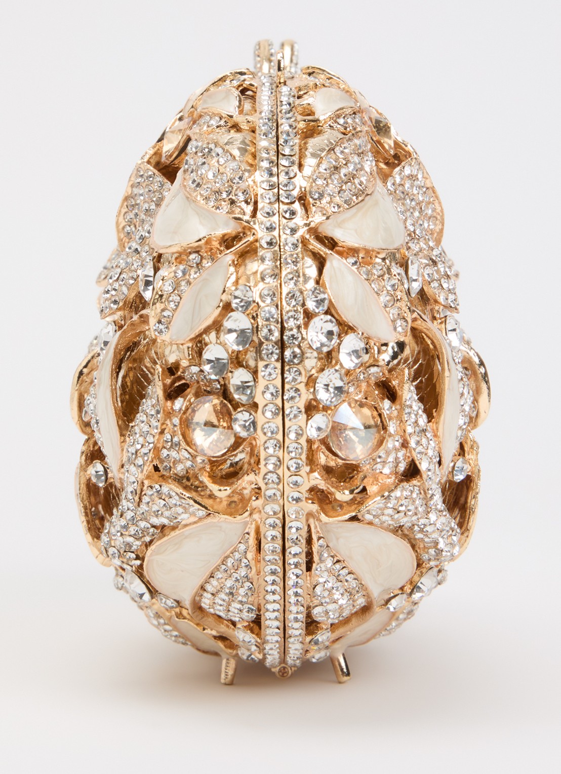 Dune London Extravagant clutch met strass en afneembare schouderriem - detail 3 goud