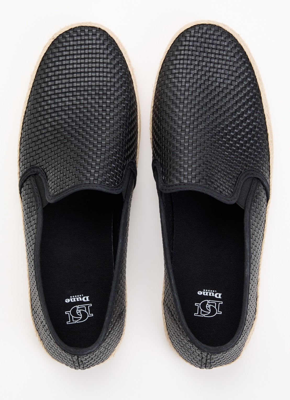 Dune London Fabbien espadrille van canvas - detail 2 zwart