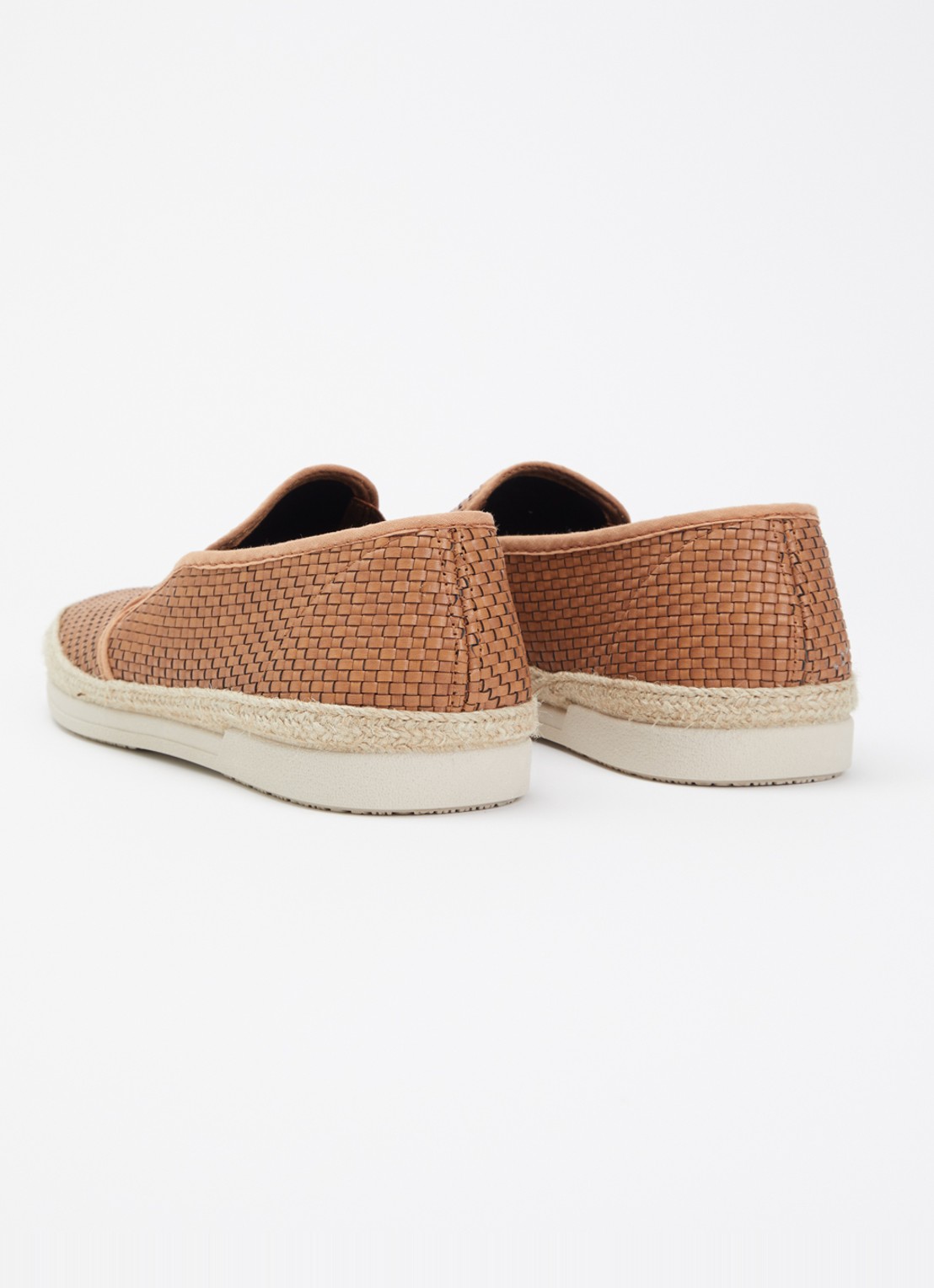 Dune London Fabbien espadrille van canvas - achterkant 2 bruin