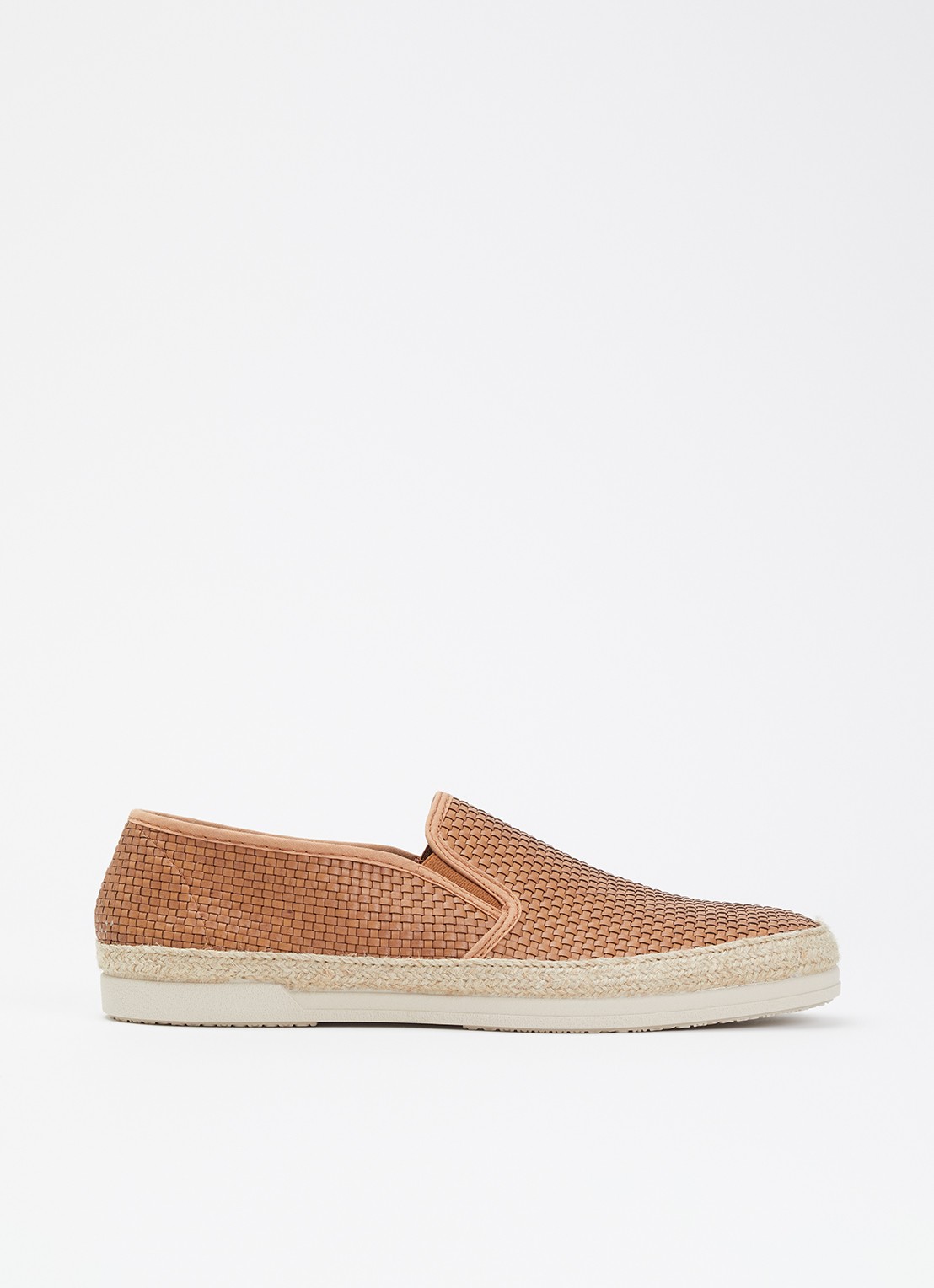 Dune London Fabbien espadrille van canvas - voorkant bruin