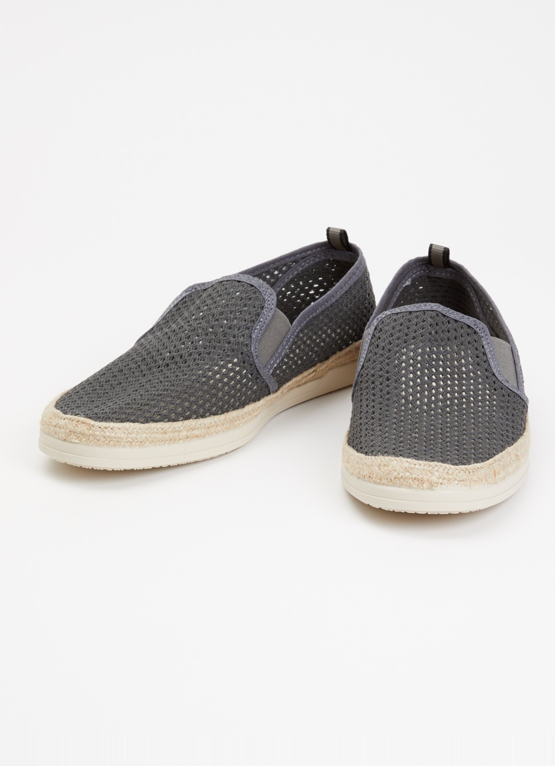 Dune London Fisherr slip-on van canvas - detail 3 antraciet