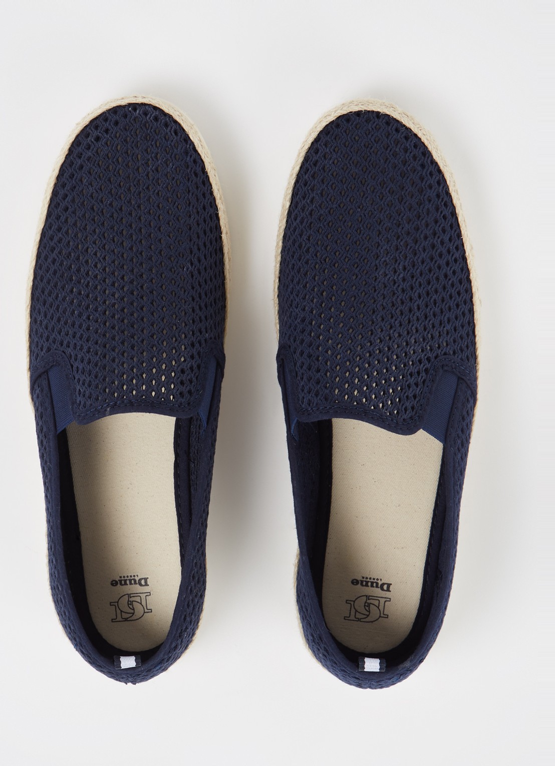Dune London Fisherr slip-on van canvas - detail 3 donkerblauw