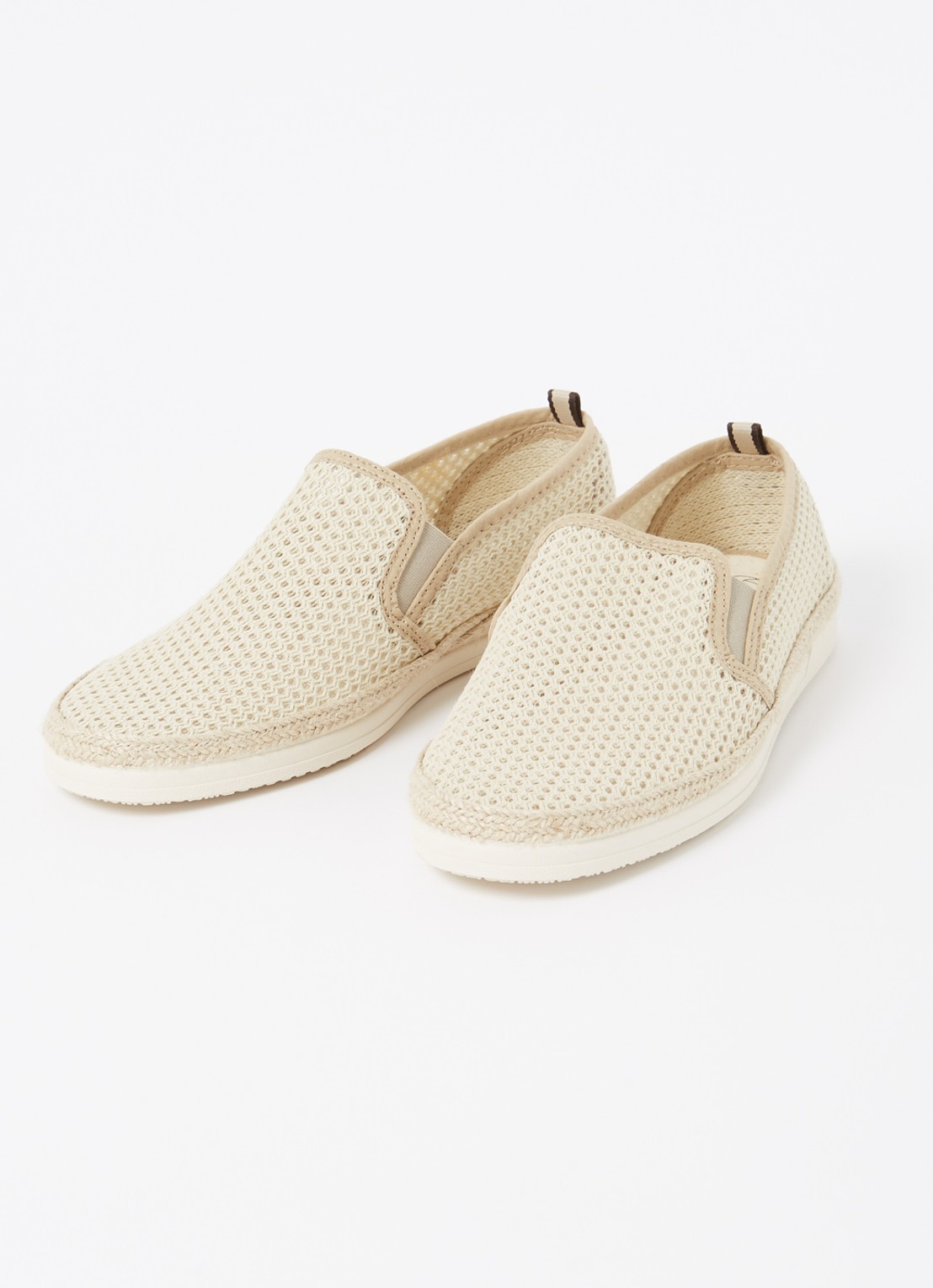 Dune London Fisherr slip-on van canvas - detail 2 donkerbeige