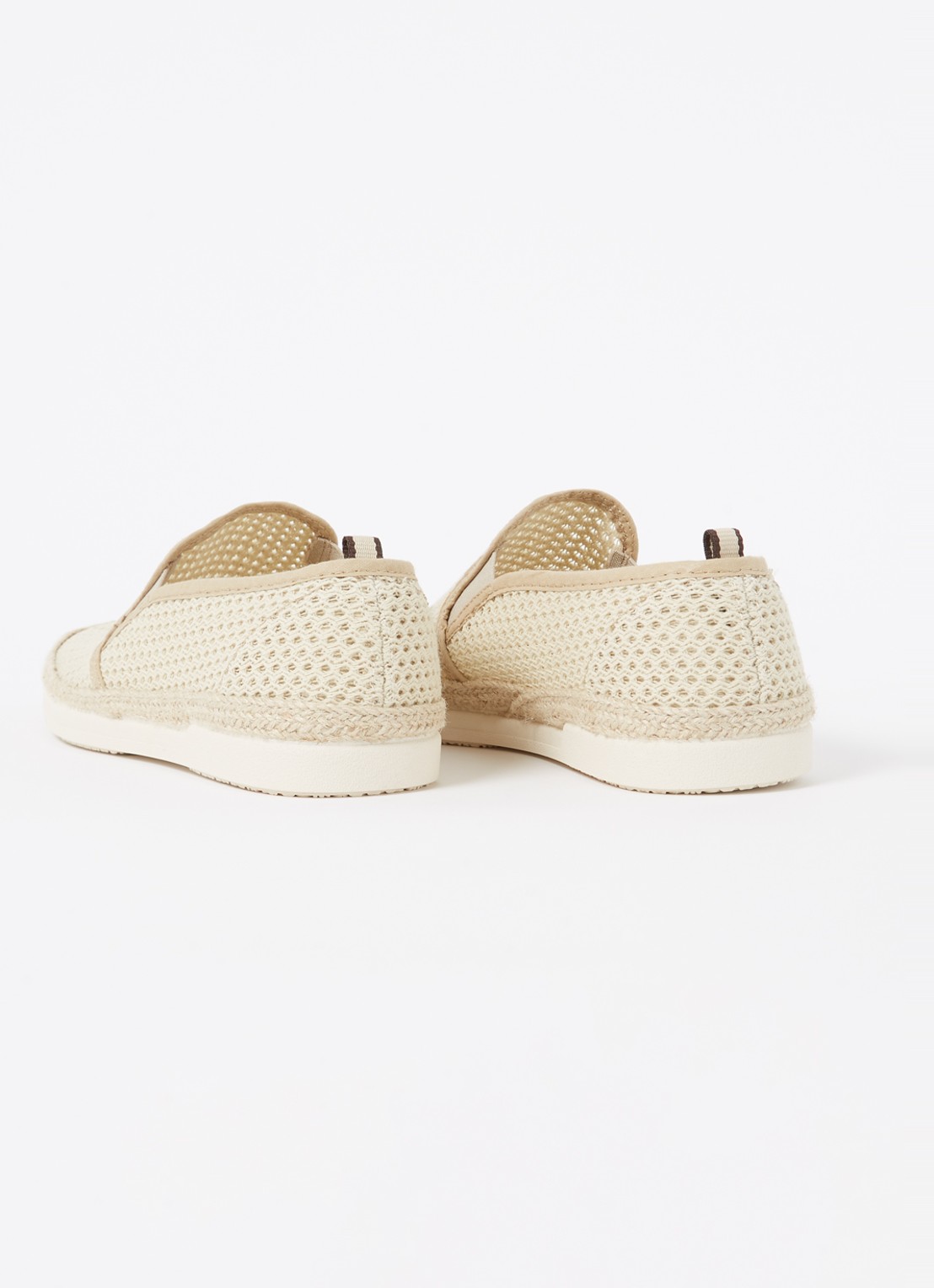 Dune London Fisherr slip-on van canvas - detail 3 donkerbeige