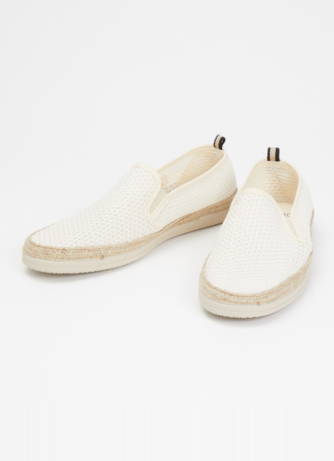 Dune London Fisherr slip-on van canvas - detail 2 gebroken wit